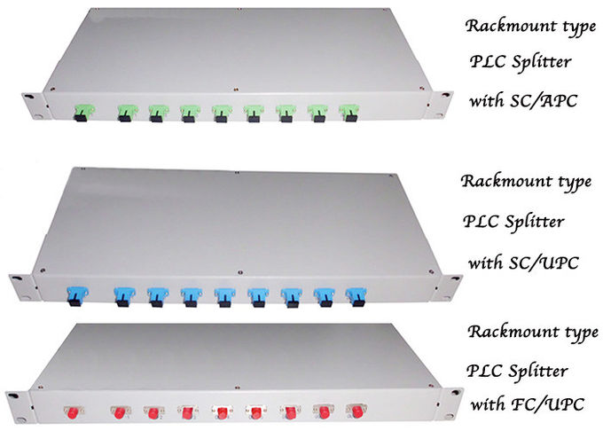 1.0 m Fiber Optic Cable Splitter PON Rack Mount patch panel 1 to 8 Port