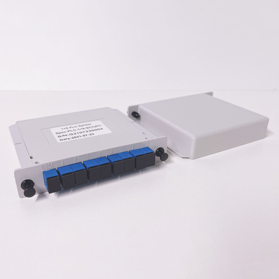 Single Mode SM G657A 1x8 PLC Fiber Optic Splitter with Low Insertion Loss and Good Channel Uniformity for FTTX Deployment