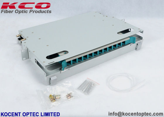 1U 12 Core Fiber Optic Terminal Box for 19'' Distribution Frame with Steel Material