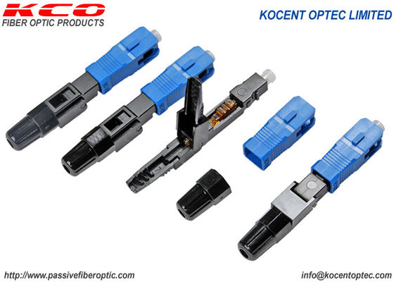 60mm Length UPC SC Fiber Optic Fast Connector for 3mm Drop and 3x2mm Flat Cable Compatibility