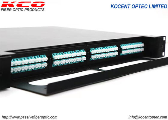 19'' Standard Size High Density Drawing Type MPO MTP Patch Panel for LC Duplex Fiber Optic Connectivity