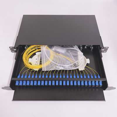 Hộp sơn quang loại trượt SC LC FC ST 24 Port Rack Mount Patch Panel ODF