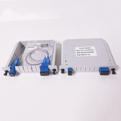 SC / UPC Passive Fiber Splitters 1x2 1:2 1*2 Loại chèn LGX PLC Splitter