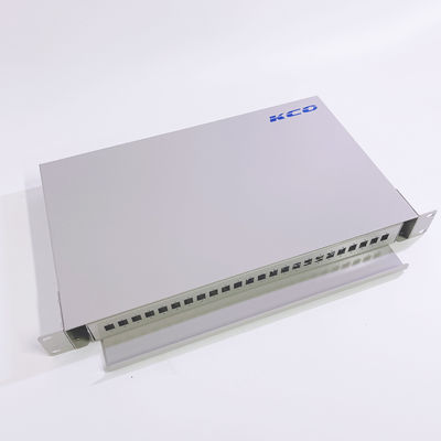 Hộp đầu cuối sợi quang trong nhà 19 '' Hộp 24 cổng Rackmount Fiber Optic Patch Box