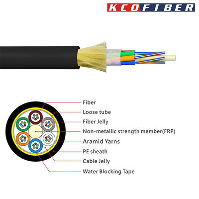 Đường cáp quang sợi ngoài trời tự hỗ trợ SM G652D 12fo 96fo