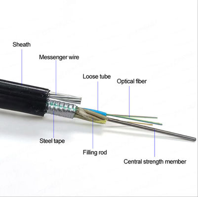 GYTC8S 8Fig Cáp ngoài trời ống lỏng tự nâng cáp trên không