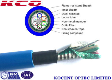 4 ~ 144 lõi ống cáp quang lỏng cấu trúc bọc thép cho mỏ trục