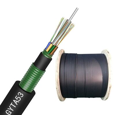 GYTA53 Direct Burial Outdoor Fiber Optic Cable Single Mode G652D G657A 48f 96f 144 Cores Underground Optical Cable
