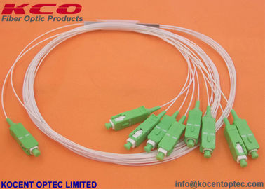 Mini Fiber Optic Plc Splitter 1x8 Steelless Loại ống Vật liệu Mất chèn thấp