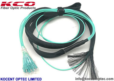MTP Cáp xe tải sợi quang MPO 12LC OM3 OM4 Với ống bảo vệ mắt kéo