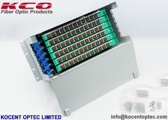 FC SC LC Patch Panel Thiết bị đầu cuối sợi quang Hộp 72 Đơn vị ODF gắn giá đỡ lõi