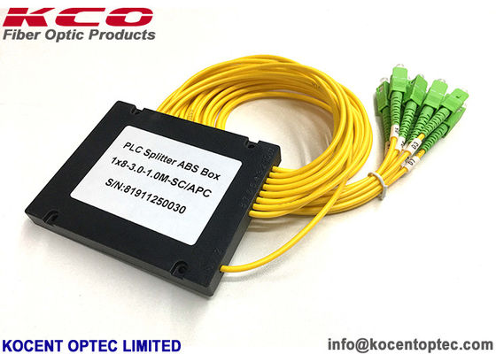 0.9mm 2.0mm 3.0mm Fiber Optic Splitter PLC Splitter with 1x8 Configuration and Low Insertion Loss