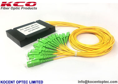 1: 16 PLC Fiber Optic Splitter 1x16 ABS Box 0.9mm 2.0mm 3.0mm 1 * 16 Modular Splitter