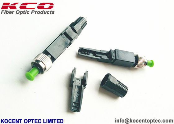 FC APC Single Mode Fiber Optic Fast Connector FTTH Quick Assembly Connector for Field Installation