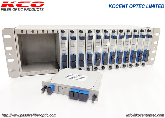 14 khe 19' 3U PLC sợi quang chia rack gắn tấm vá 1 * 2 1 * 4 1 * 8 1 * 16