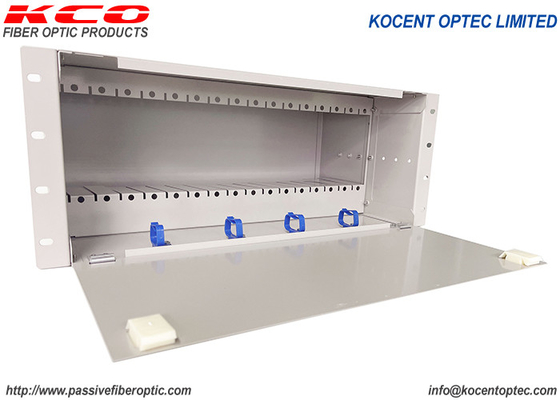 PON FTTH FTTX 19' 4U PLC Fiber Optic Splitter 14 khe 16 khe Chassic ODF Patch Panel